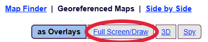 Screengrab of map header circling the Full Screen / Draw button Screengrab of map header circling the Full Screen / Draw button