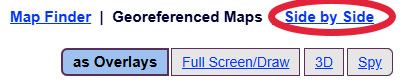 Screengrab of map header circling the Side by side viewer link Screengrab of map header circling the Side by side viewer link